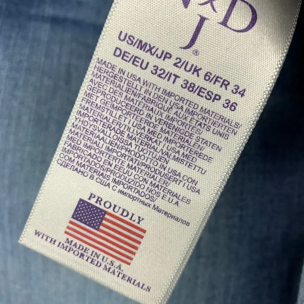 NYDJ Billie Mini Bootcut Jeans Womens Size 2 Medium Wash Stretch Denim - Picture 8 of 9